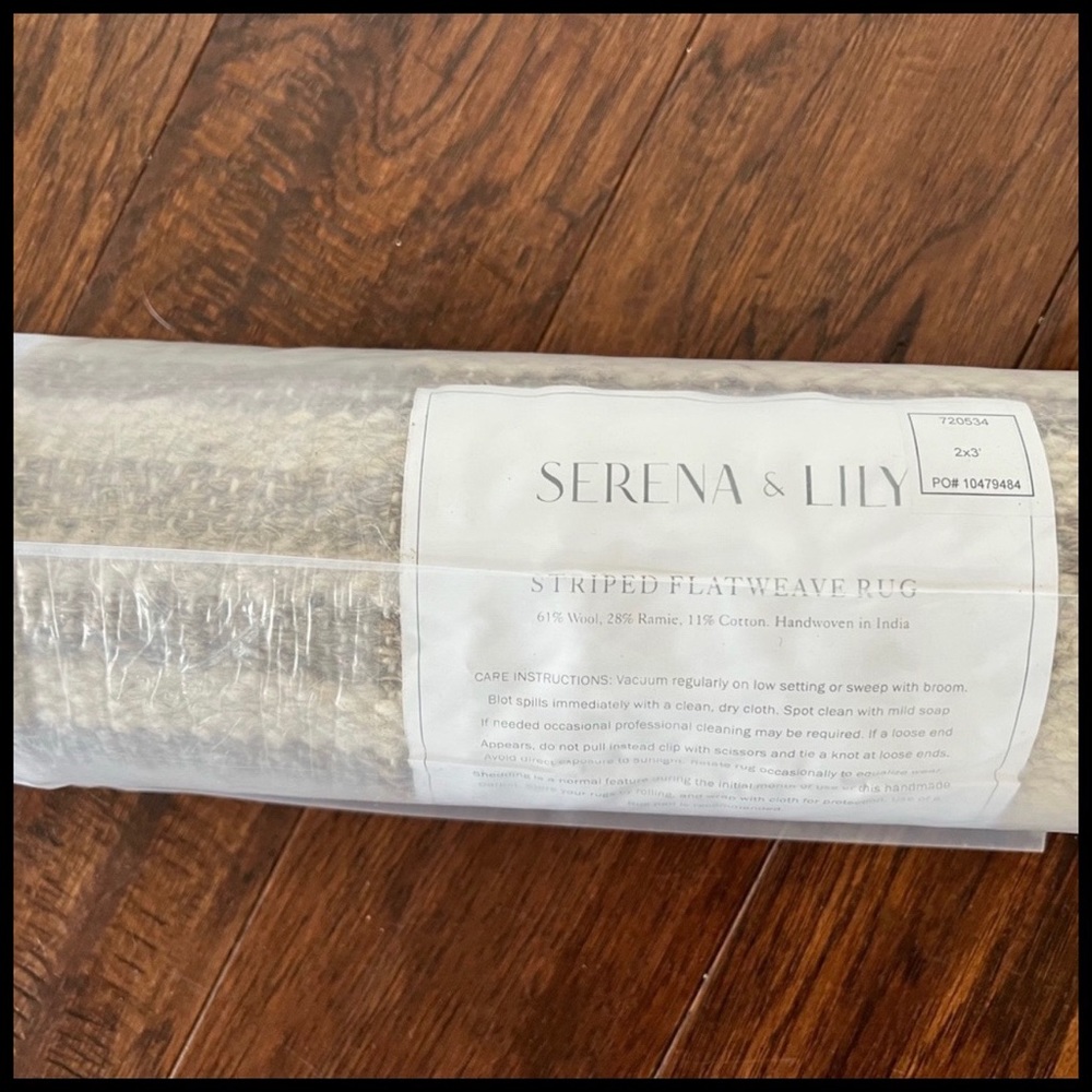 Serena & Lily Flatweave Natural Anza Rug 2’ x 3’. Brand New. - Picture 4 of 6